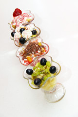 ice cream with fruits