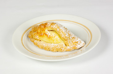 object on white - food patty with a cabbage