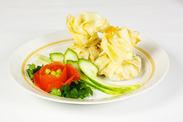 Savory pancake like cake filled