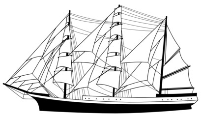 Segelboot Segelschiff Silhouette Schiff Boot © T. Michel