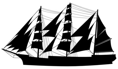 Segelboot Segelschiff Silhouette Schiff Boot Schwarz