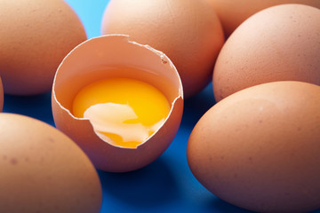 eggs over blue