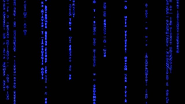 Matrix Animation - Blau