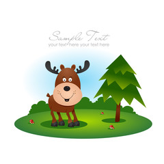 Cute deer vector illustration