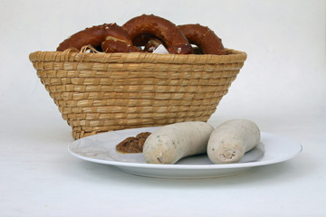 Weisswurst mit Brezel
