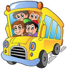 School bus with happy children © Klara Viskova