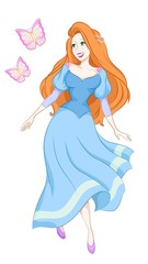 princess with butterflies