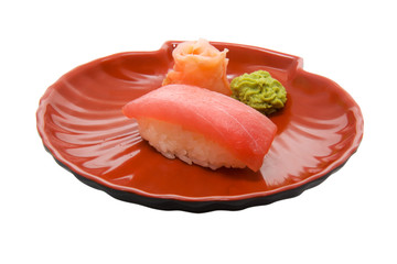 appetizing sushi isolated on the white background