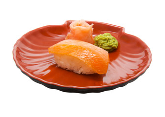 appetizing sushi isolated on the white background