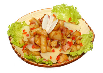 salad with pork and cheese - Japan food