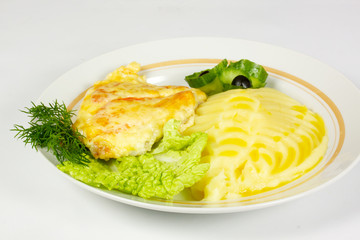 Ham and potato gratin