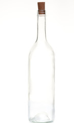Botella de cristal vacia