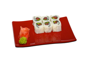 japan trditional food isolated - rolls