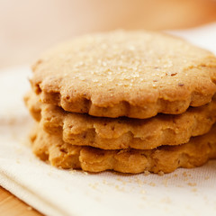 Butter cookies with brown sugar