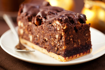 Chocolate Cake with nuts for Christmas