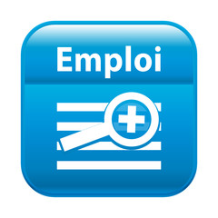 Bouton bleu espace emploi