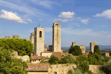 Fototapeta na wymiar Panorama di San Gimignano