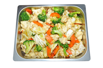 Stir Fried Broccoli And Cauliflower