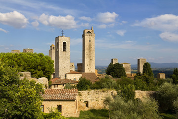 Fototapeta na wymiar Panorama San Gimignano