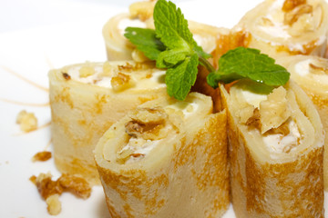 Dessert - Cheesecake with Green Mint