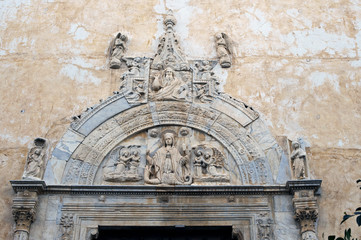 Portal by Laurana of Santa Margherita church, Sciacca, Sicily