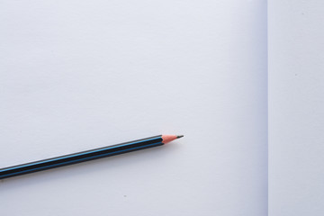 white paper and pencil