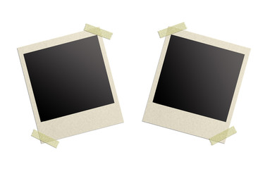 Blank photo isolated on white