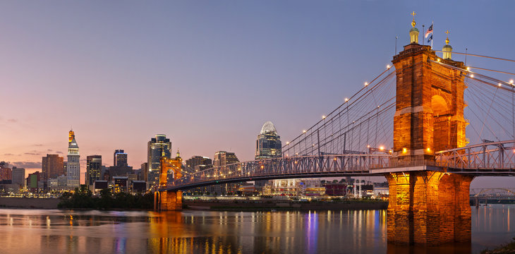 Cincinnati skyline panorama.
