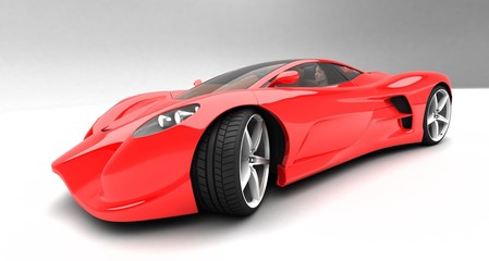 Obraz na płótnie Canvas czerwony samochód prototyp