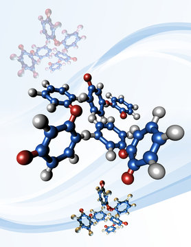 Taxol Chemotherapy Drug Molecules