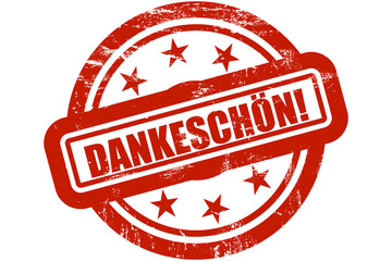 Sternen Stempel rot DANKESCHÖN!