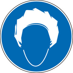 Gebotszeichen Schutzhaube Tragen Schild Zeichen