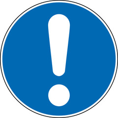 Gebotszeichen Ausrufezeichen Achtung Schild Zeichen