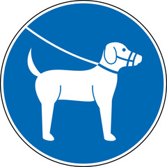 Gebotszeichen Maulkorbpflicht Leinenpflicht Leinenzwang