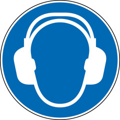 Gebotszeichen Ohrenschutz Gehörschutz Schild Zeichen