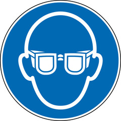 Warnschild schutzbrille