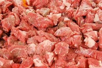 Diced beef