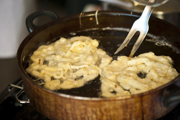 preparation of pancakes