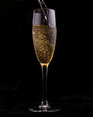 Glass of champagne.