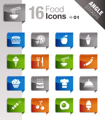 Angle Stickers - Food Icons