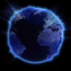 Atlantic Ocean at night © 1xpert