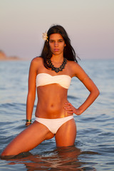Obraz premium beautiful young girl with a bikini