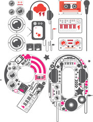 Obraz premium 90's icon set