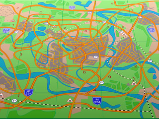 Geographical map conditional city