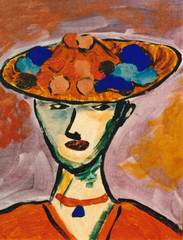 Woman with a Flower Hat