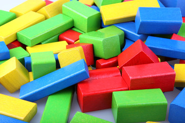 Fototapeta premium Wooden building blocks