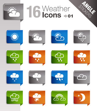 Angle Stickers - Weather Icons