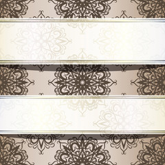 vector seamless vintage wallpaper with place for your text