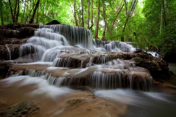 Poster de jardin Cascades Waterfall in Deep forest ,Thailand  © witthaya