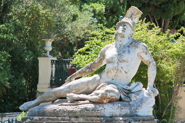 Achilles sculpture in Corfu